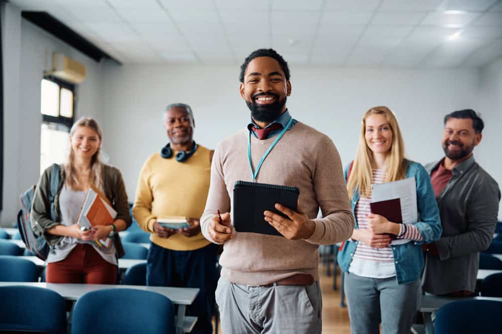 Teachers in a workshop.